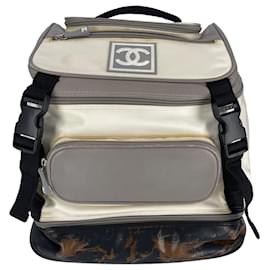 Chanel Beige Nylon Backpack Beige