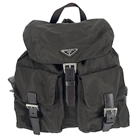 Prada-Brown Nylon Large Backpack-Brown