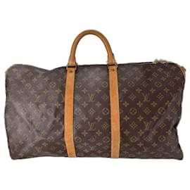 Louis Vuitton-Brown Coated Canvas Louis Vuitton Keepall-Brown