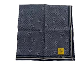 Fendi-Blue Fabric Fendi Scarf-Blue