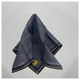 Fendi-Blue Fabric Fendi Scarf-Blue