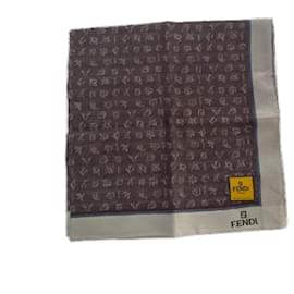 Fendi-Brown Fabric Fendi Scarf-Brown