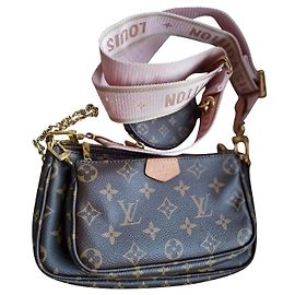 Borsa a mano Louis Vuitton Multipochette Marrone in Pelle Marrone
