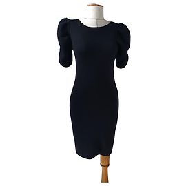 Fendi Merino Wool Dress Black Black