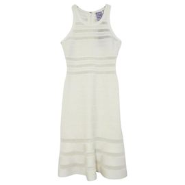 Herve Leger Adriane sirena vendaje vestido Crema