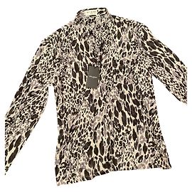 Camicia Yves Saint Laurent in seta nera Nero