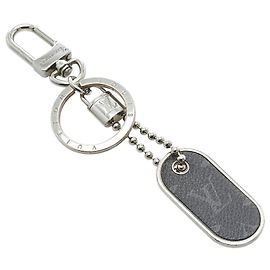 Louis Vuitton Silver Monogram ID Tab Bag Charm and Key Holder Silvery
