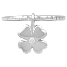 Dior-DIOR Clover Charm Diamond Ring-White