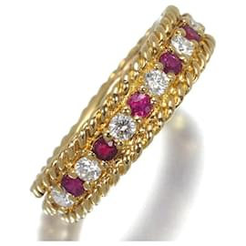 Dior-Dior Ruby Diamond Twist Ring-Gold hardware