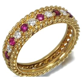 Dior-Dior Ruby Diamond Twist Ring-Gold hardware