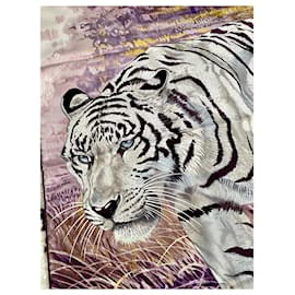 Hermès-Carré HERMES scarf ''Tigre du Bengale'' ( RARE )-Violet