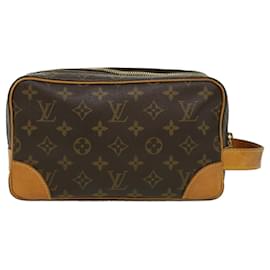 Louis Vuitton-LOUIS VUITTON Monogram Double fastener Clutch Bag SPO LV Auth 32889A-Monogram
