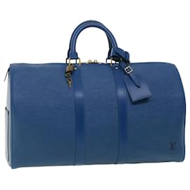 Louis Vuitton-Louis Vuitton Epi Keepall 45 Boston Bag Blue M42975 Autenticação de LV 32893NO-Azul