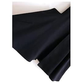 Fendi-Fendi Navy Wool & Cashmere Sleeveless Swing Jacket-Navy blue
