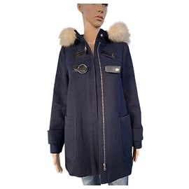 Topshop Blue Coat with Hood Blue