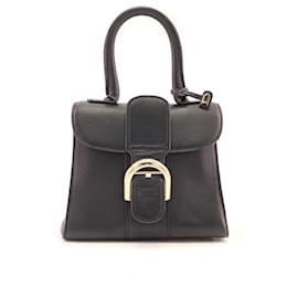 NINE JEWEL FROM DELVAUX MADAME CHARMS BAG STORM OSTRICH LEATHER KEY HOLDER  Blue ref.708475 - Joli Closet