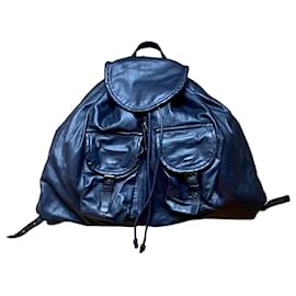 Bottega Veneta-Black leather backpack-Black
