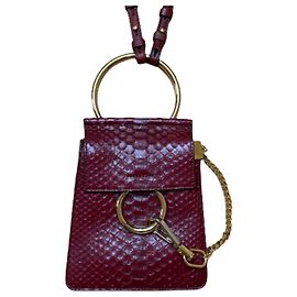 CHLOÉ Borse Faye Pelli esotiche Rosso