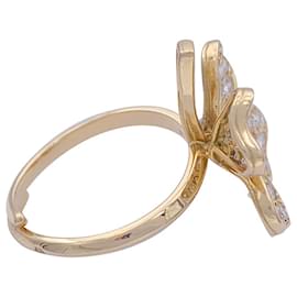 Fred-FRED-Ring, "Clover", gelbes Gold, Diamanten.-Andere