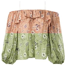 Ulla Johnson-Cold Shoulder Floral Blouse-Other