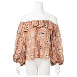 Ulla Johnson-Cold Shoulder Floral Blouse-Other
