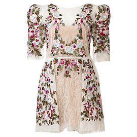 Zuhair Murad Robe fleurie en dentelle perlée Autre