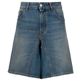 Maison Martin Margiela Short jupe-culotte en denim à jambe large Autre