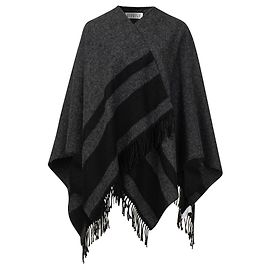 Claudie Pierlot Karierter Poncho Schwarz
