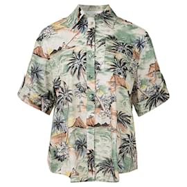 Zimmermann-Tropical Print Utility Shirt-Other