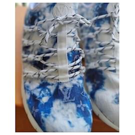 Louis Vuitton-Sold out Sneakers louis vuitton fastlane denim monogramme neuve taille 40,5 / 41 neuve-Blanc