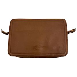 Longchamp-Vintage crossbody or shoulder mini trotter Longchamp camel grained leather-Caramel