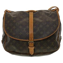 Louis Vuitton-Louis Vuitton Monograma Saumur 35 Bolsa de ombro M42254 LV Auth am3305-Monograma