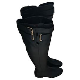 Valentino Garavani-Thigh high boots-Black