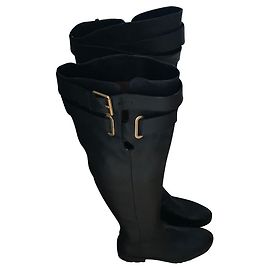 Valentino Garavani Oberschenkelhohe Stiefel Schwarz