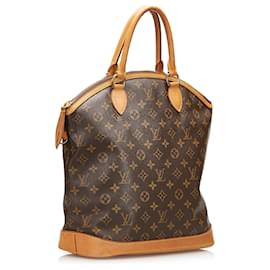 Louis Vuitton-Louis Vuitton Brown Monogram Lockit Vertical-Brown