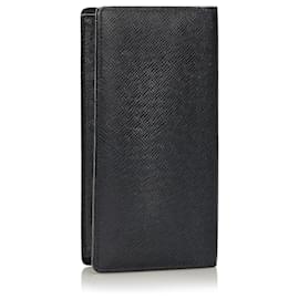 Louis Vuitton-Louis Vuitton Black Taiga Brazza Wallet-Black