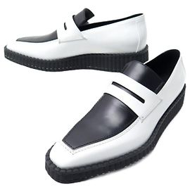 NEUN BERLUTI ANDY DEMESURE SCHUHE 4796 8 42 LEDERLOAFERS + BOX Weiß