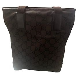 Sac cabas Gucci GG marron en toile Marron