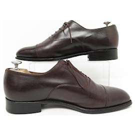 JM Weston-JM WESTON SHOES 300 Richelieu 7.5E 41.5 LARGE BROWN LEATHER BROWN SHOES-Brown