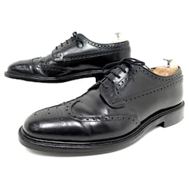 Church's-CHURCH'S GRAFTON SHOES 9.5F 43.5 FLORAL TOE DERBY IN BLACK LEATHER SHOES-Black