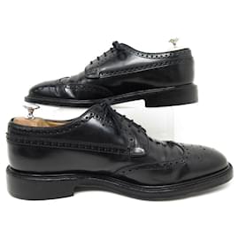 Church's-CHURCH'S GRAFTON SHOES 9.5F 43.5 FLORAL TOE DERBY IN BLACK LEATHER SHOES-Black