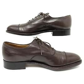 JM Weston-JM WESTON SHOES 300 Richelieu 7D 41 BROWN LEATHER SHOES-Brown