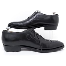 JM Weston-JM WESTON ARABESQUE CONTI SHOES 435 Richelieu 9C 43 BLACK LEATHER SHOES-Black