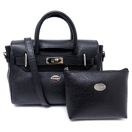 NOVA BOLSA DE MÃO MAC DOUGLAS PYLA BUNI MINI + BOLSA DE COURO SLUG Preto
