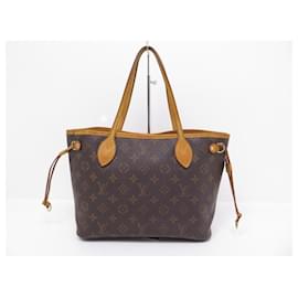 Louis Vuitton-SAC A MAIN LOUIS VUITTON NEVERFULL PM M41245 TOILE MONOGRAM CABAS TOTE BAG-Marron