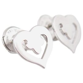 O.J. Perrin O pendientes.J. PERRIN CORAZON DE LEYENDA ORO BLANCO 18Pendientes de oro K Plata