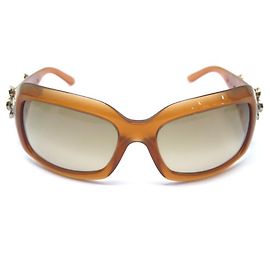 NEUE BULGARI SWAROVSKY CRYSTAL BLUMEN SONNENBRILLE 856-B + FALL Braun