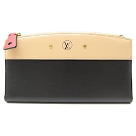 Louis Vuitton-NEW LOUIS VUITTON CITY STEAMER WALLET BLACK LEATHER AND BEIGE LEATHER-Other