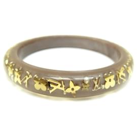 Louis Vuitton-NEW LOUIS VUITTON INCLUSION PM MONOGRAM BRACELET 18 CM IN RESIN TAUPE NEW-Taupe