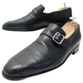 BERLUTI SHOES MOCASSINOS COM FIVELA 7 41 Sapatos de couro preto Preto